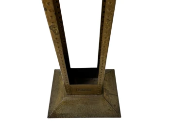 Vienna Secession Patinated Brass Magazine Rack, 1900s